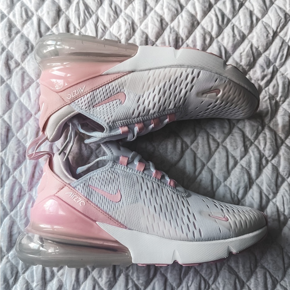 Nike Women Air Max 270 White/Med Soft Pink Pearl Size 8.5
